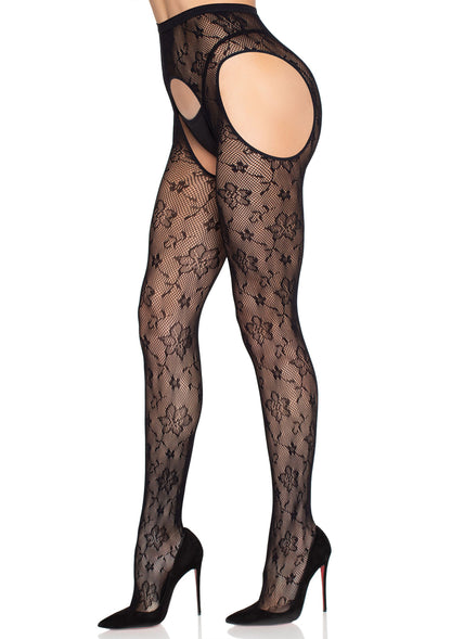 Bloom Net Suspender Tights BLACK O/S - 3