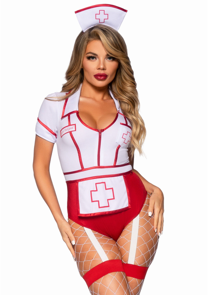 Nurse Feelgood Bodysuit RED S - 2