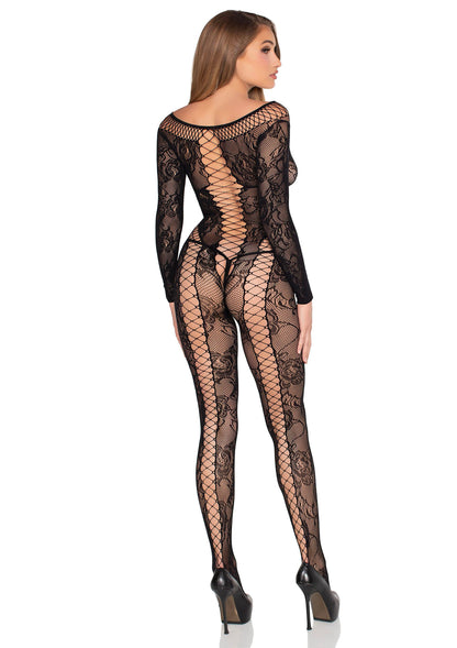 Lace Crotchless Lingerie BLACK O/S - 1