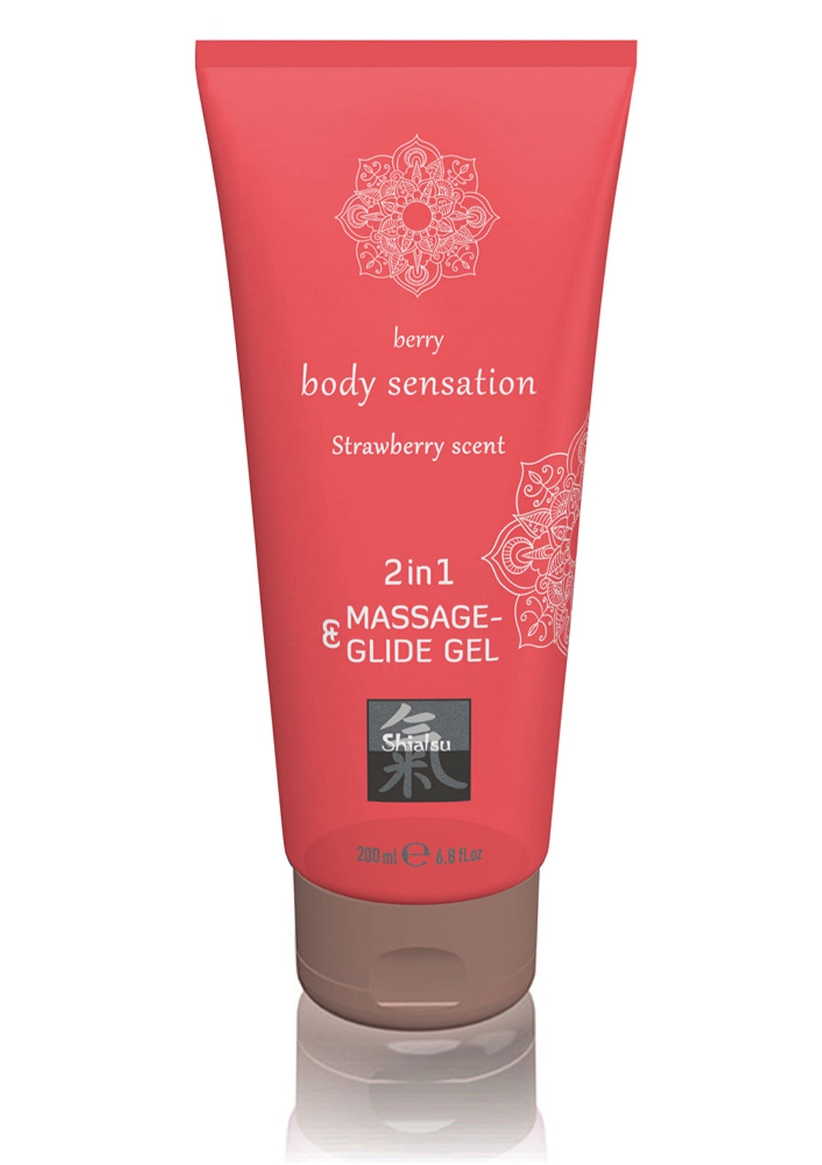 Shiatsu 2 in 1 Massage & Glide Gel STRAWBERRY 200 - 0