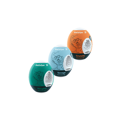 Masturbator Egg Set - Naughty, Savage, Crunchy - 3 Stuks Multicolor - 1