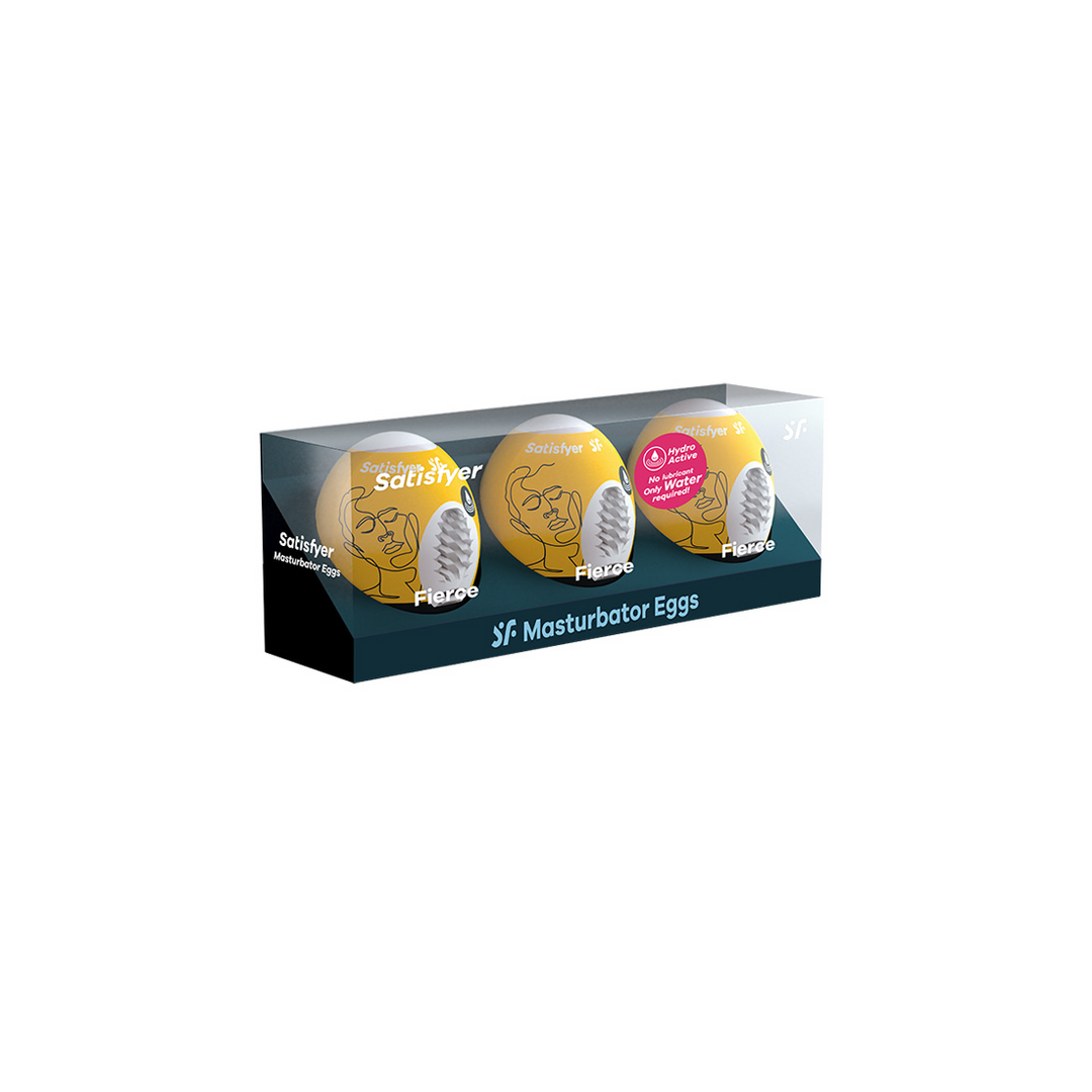 Fierce - Masturbator Egg Set - 3 Stuks - Geel Gelb - 0