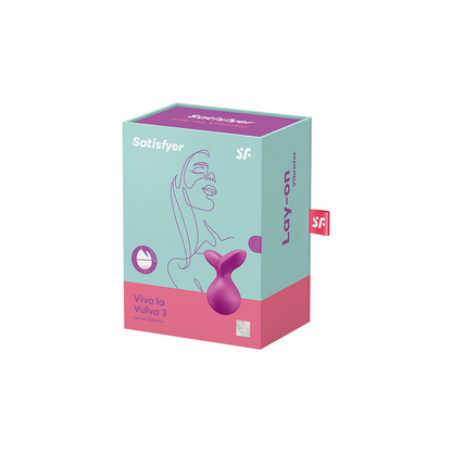 Viva la Vulva 3 - Lay-On Vibrator - Violet Pink - 1
