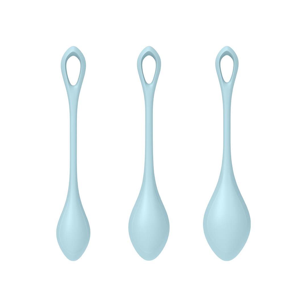 Yoni Power 2 - Kegel Balls Set - Lichtblauw Blau - 3