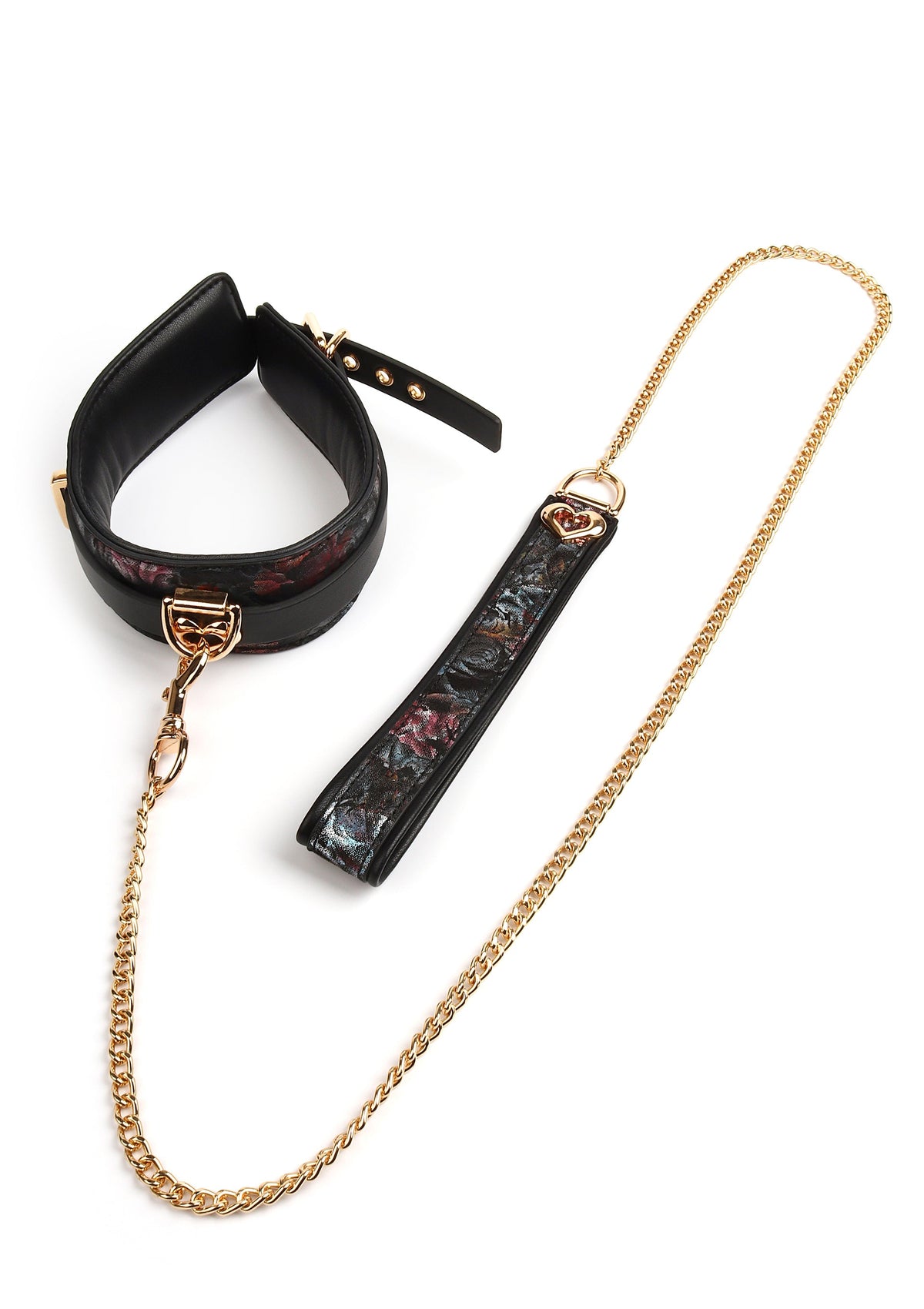 Floral Jacquard Collar & Leash BLACK - 2