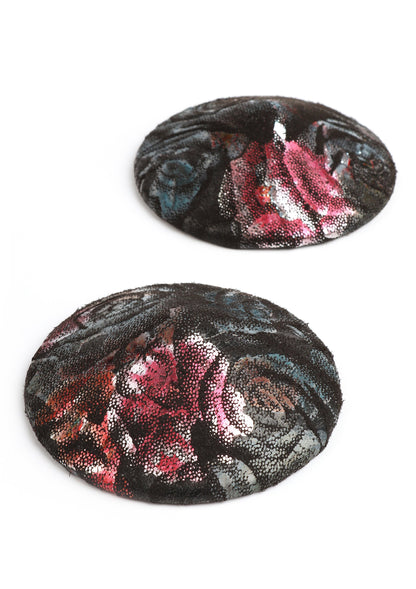 Floral Jacquard Nipple Pasty BLACK - 2