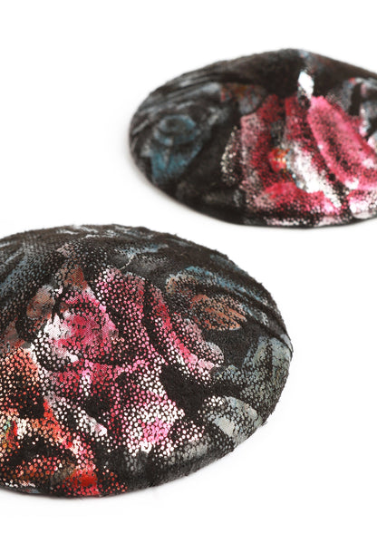 Floral Jacquard Nipple Pasty BLACK - 3