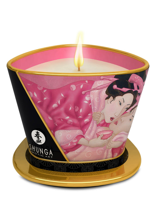Shunga Massage Candle 170ml - Roses