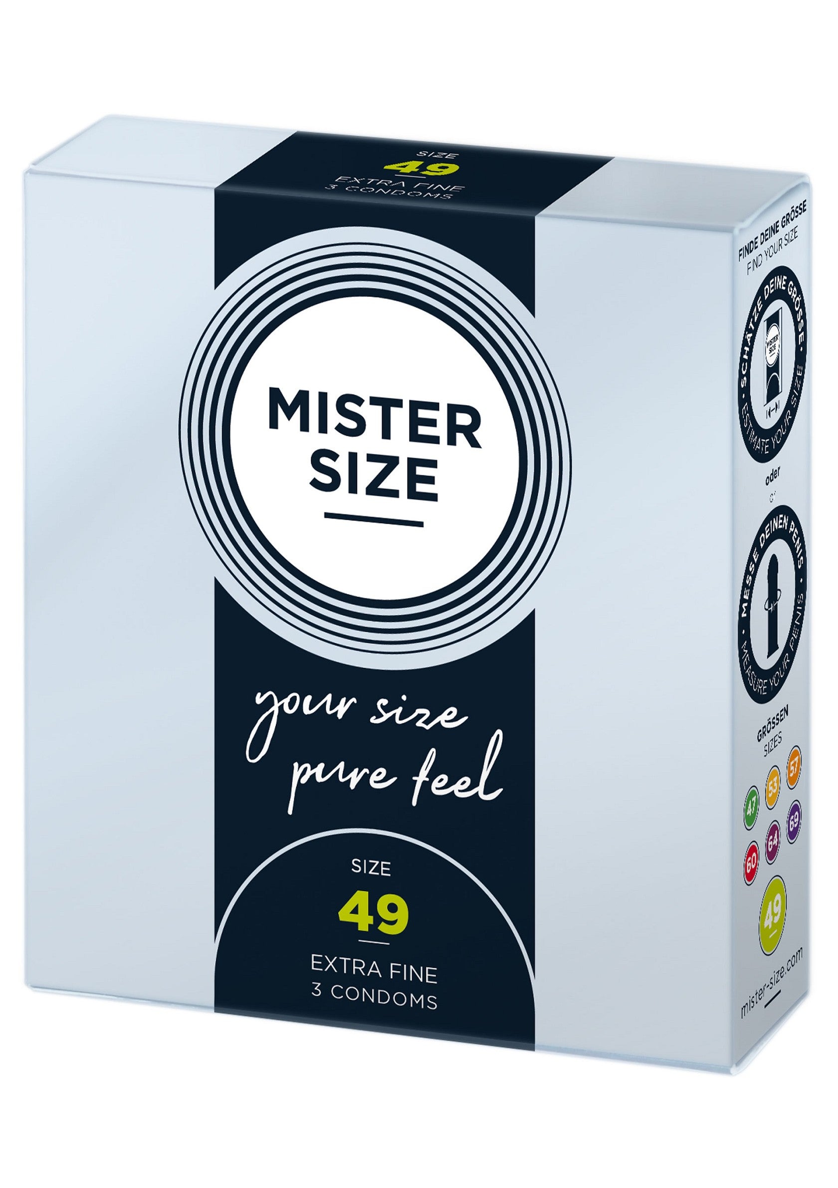 Mister Size 49mm Condoms 3pcs 509 - 1