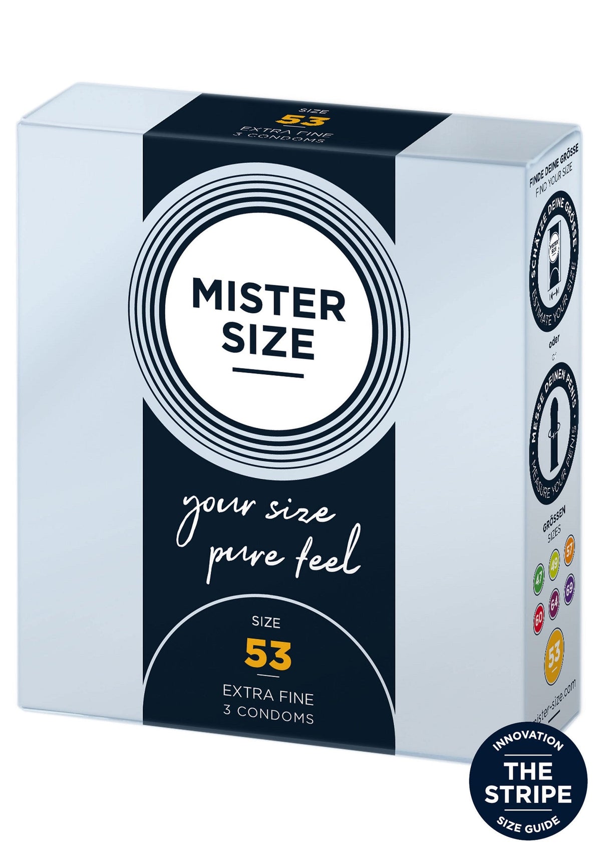 MISTER SIZE 53mm Condoms 3pcs NATUREL - 0