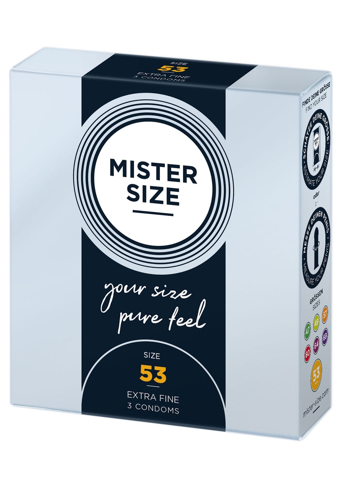 MISTER SIZE 53mm Condoms 3pcs NATUREL - 1