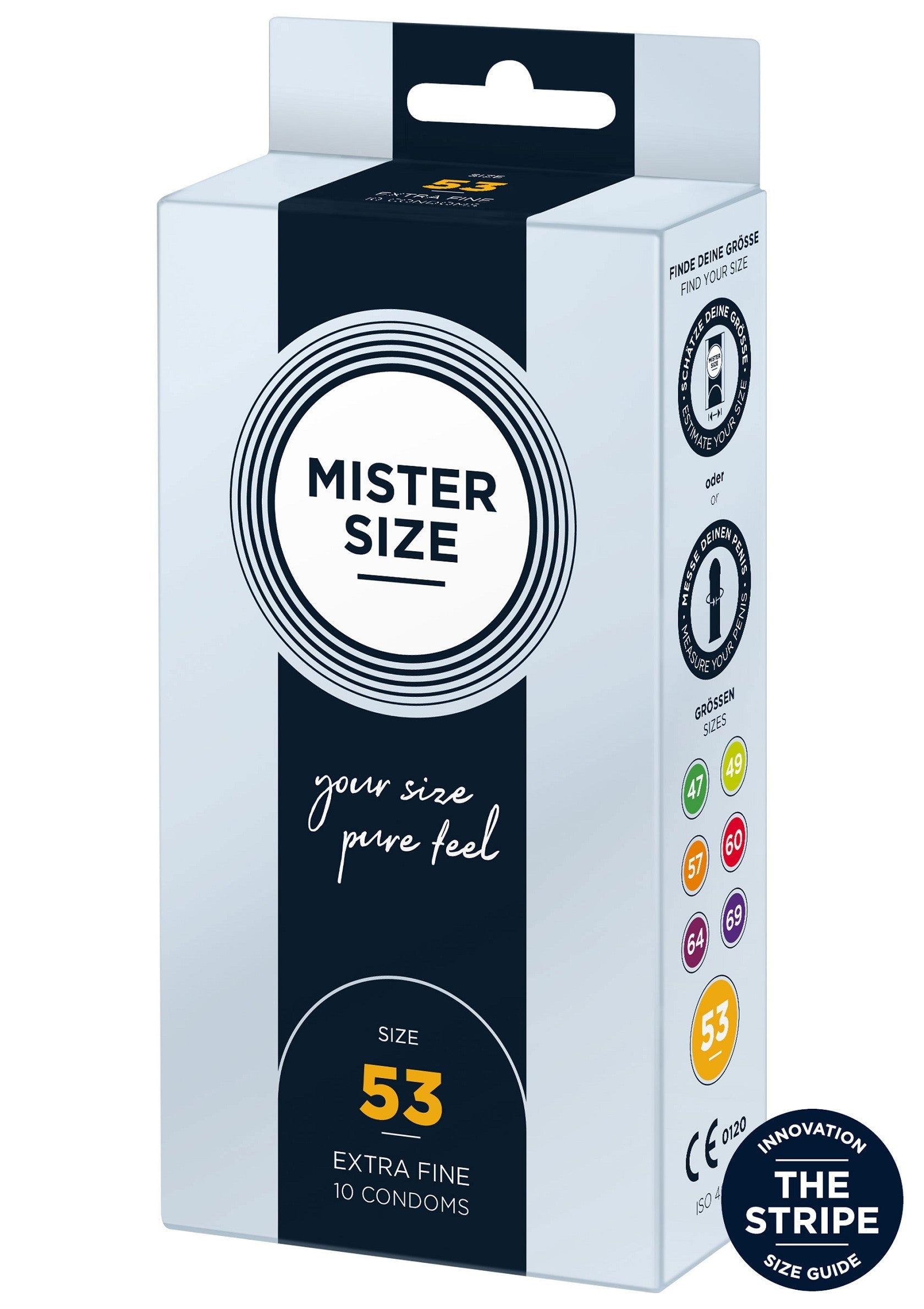 MISTER SIZE 53mm Condoms 10pcs NATUREL - 1
