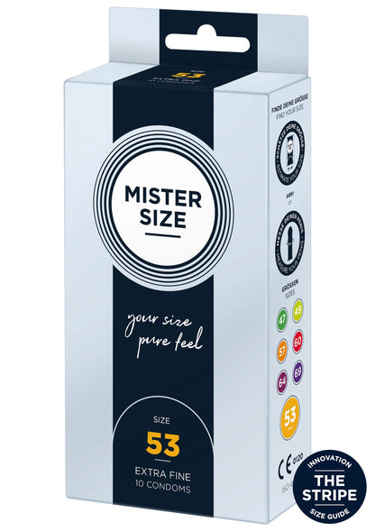 MISTER SIZE 53mm Condoms 10pcs NATUREL - 0