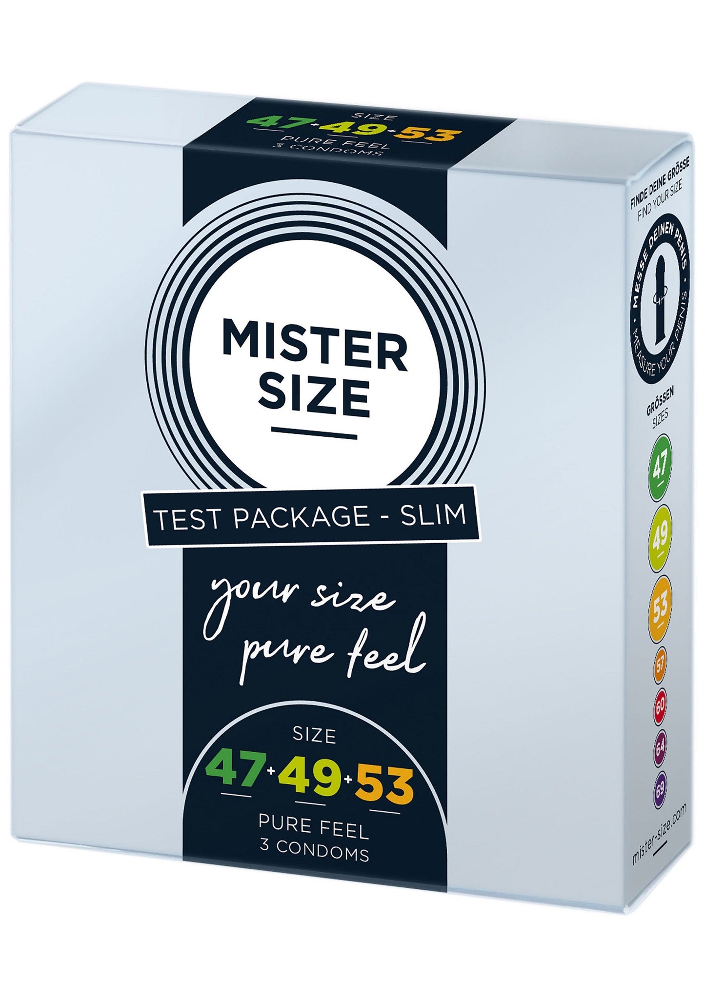 MISTER SIZE 47-49-53mm 3-pack NATUREL - 0