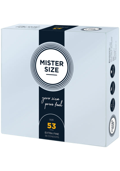 MISTER SIZE 53mm Condoms 36pcs NATUREL - 0