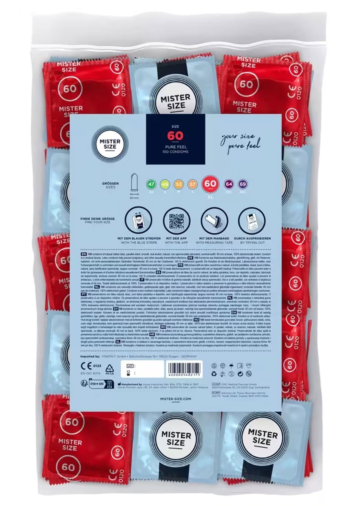 MISTER SIZE 60mm Condoms 100pcs NATUREL - 1