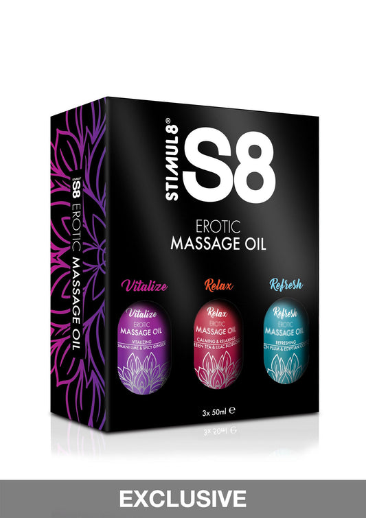 S8 Massage Oil Box 3x 50ml