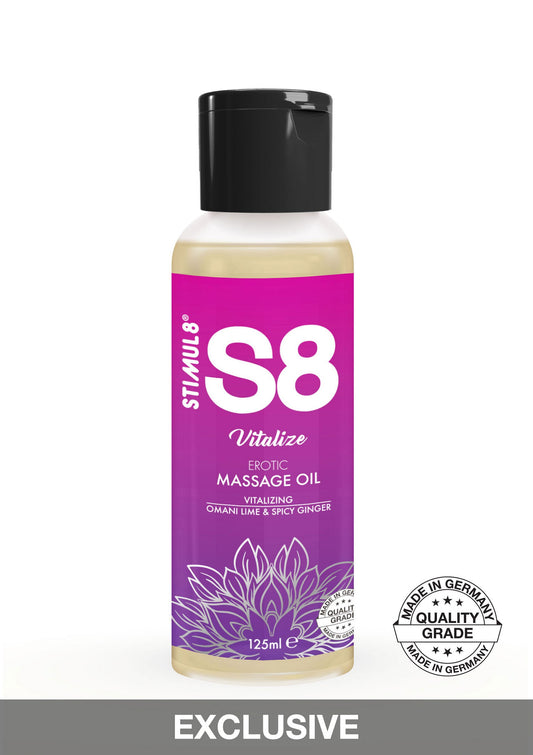 S8 Massage Oil 125ml - Omani Lime en Spicy Ginger