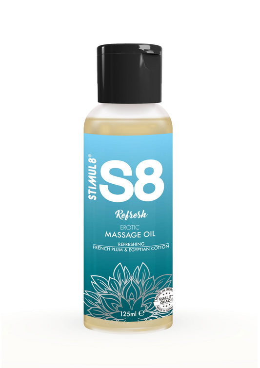 S8 Massage Oil 125ml - French Plum en Egyptian Cotton