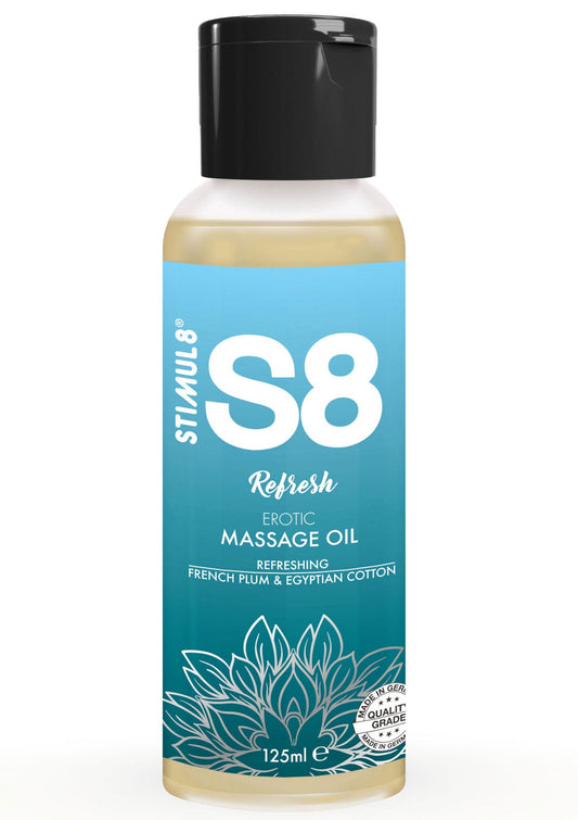 S8 Massage Oil 125ml - French Plum and Egyptian Cotton