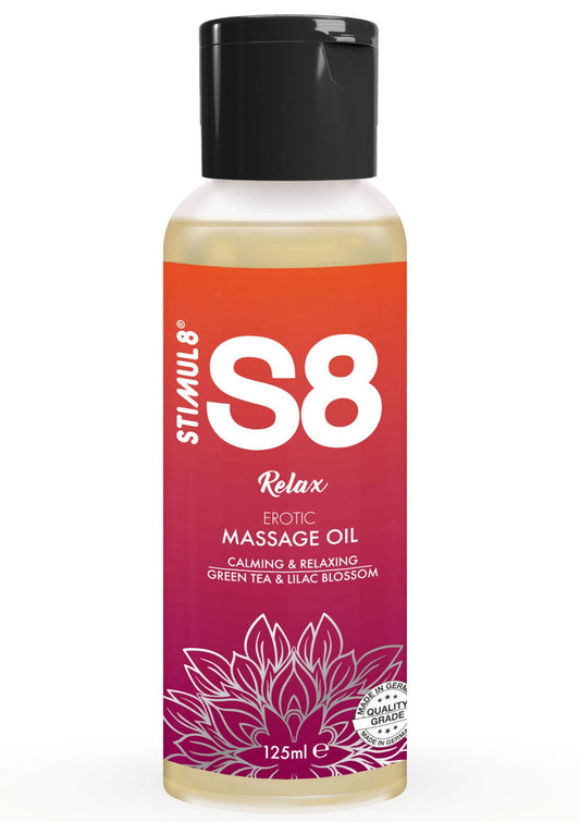 S8 Massage Oil 125ml - Green Tea and Lilac Blossom