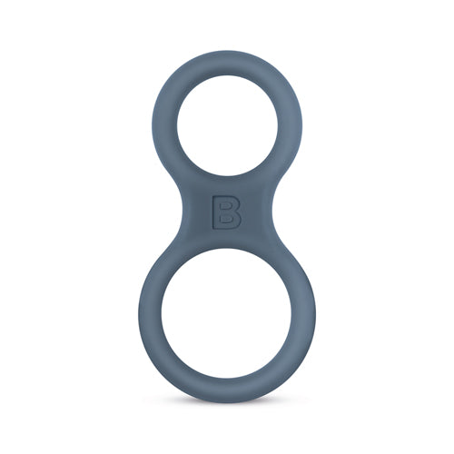 Boners Siliconen Cockring En Ballstretcher - Grijs - 0