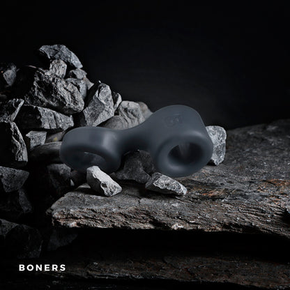 Boners Cockring En Ballstretcher - Grijs - 0