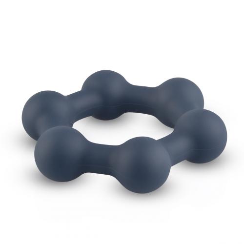 Boners Hexagon Cockring Met Stalen Kogels - 0