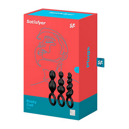 Booty Call - Butt Plug Set 3 Stuks - Zwart Schwarz - 2