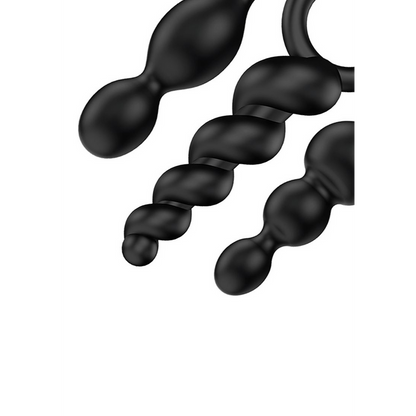 Booty Call - Butt Plug Set 3 Stuks - Zwart Schwarz - 1