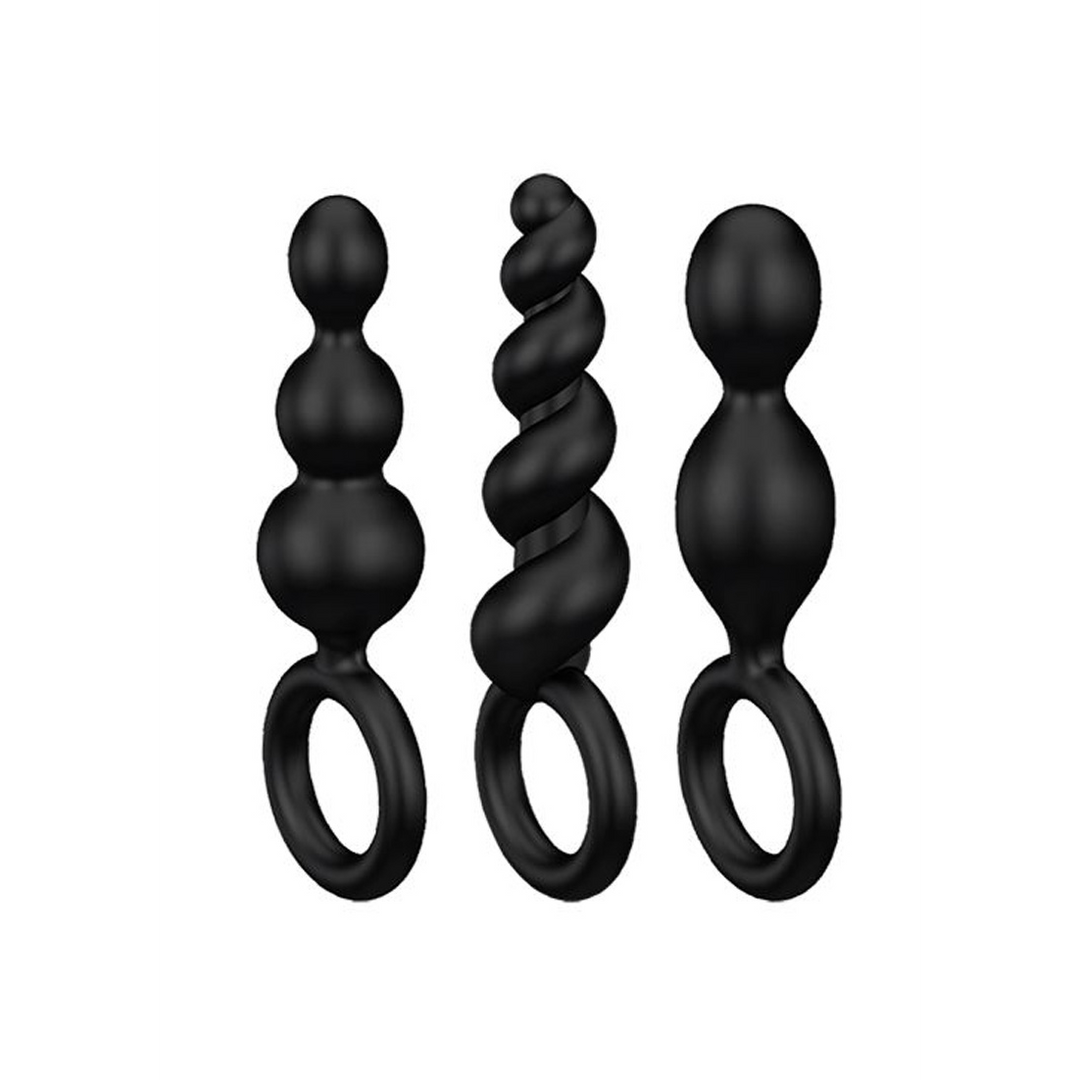 Booty Call - Butt Plug Set 3 Stuks - Zwart Schwarz - 1