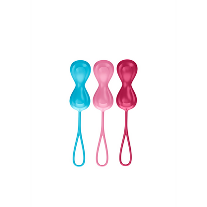 Power Balls - Kegel Balls - 3 Stuks - Turquoise/Rood/Roze Multicolor - 2