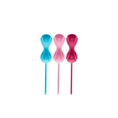 Power Balls - Kegel Balls - 3 Stuks - Turquoise/Rood/Roze Multicolor - 1