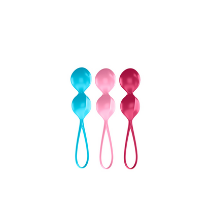 V Balls - Kegel Balls - 3 Stuks - Turquoise/Rood/Roze Multicolor - 1
