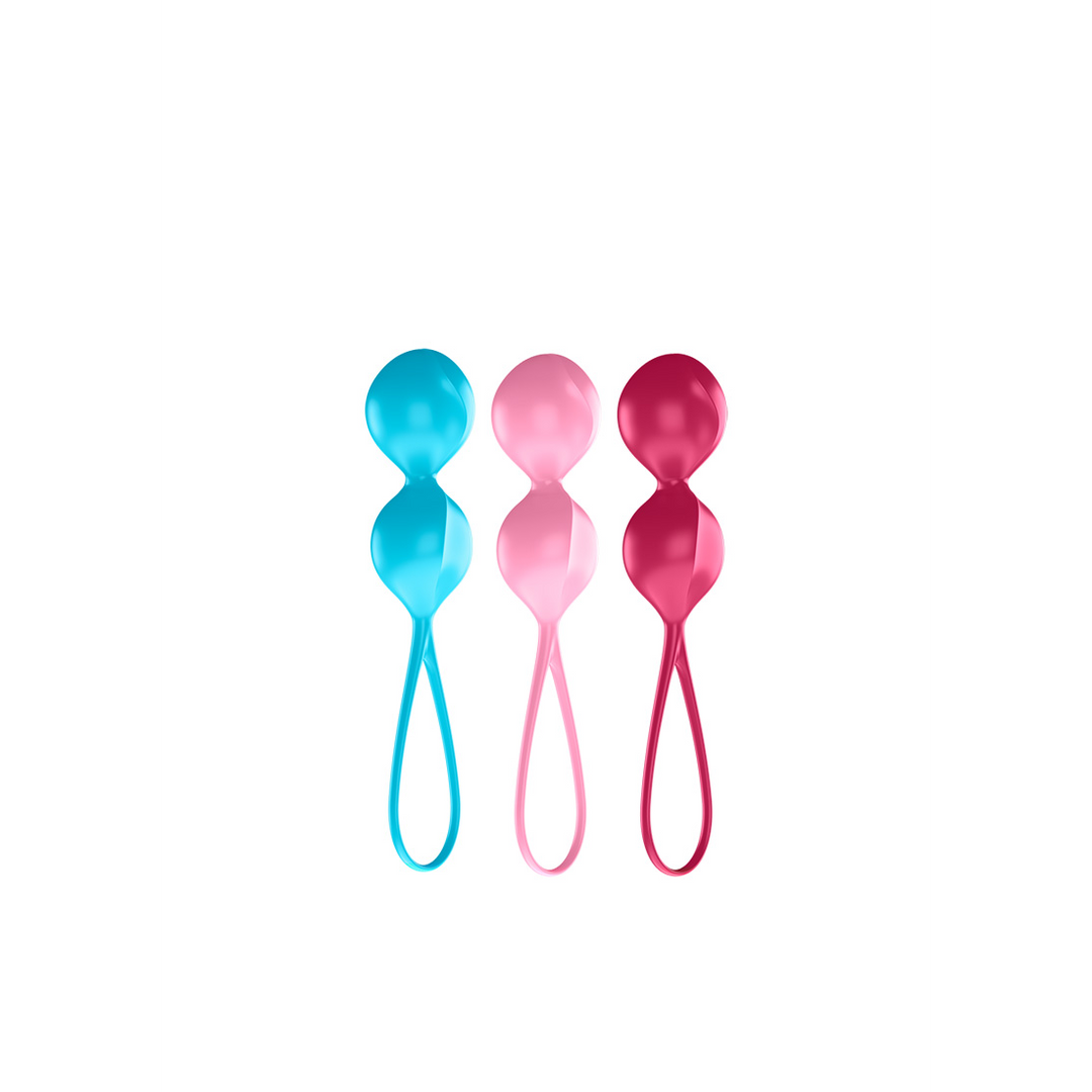 V Balls - Kegel Balls - 3 Stuks - Turquoise/Rood/Roze Multicolor - 2