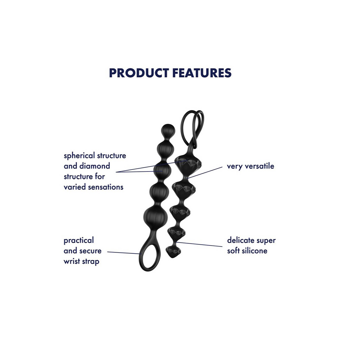 Love Beads - Anale kralen - Zwart Schwarz - 1