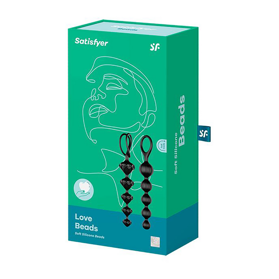 Love Beads - Anale kralen - Zwart Schwarz - 0