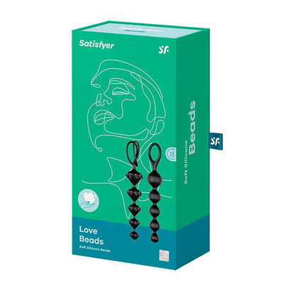 Love Beads - Anale kralen - Zwart Schwarz - 0