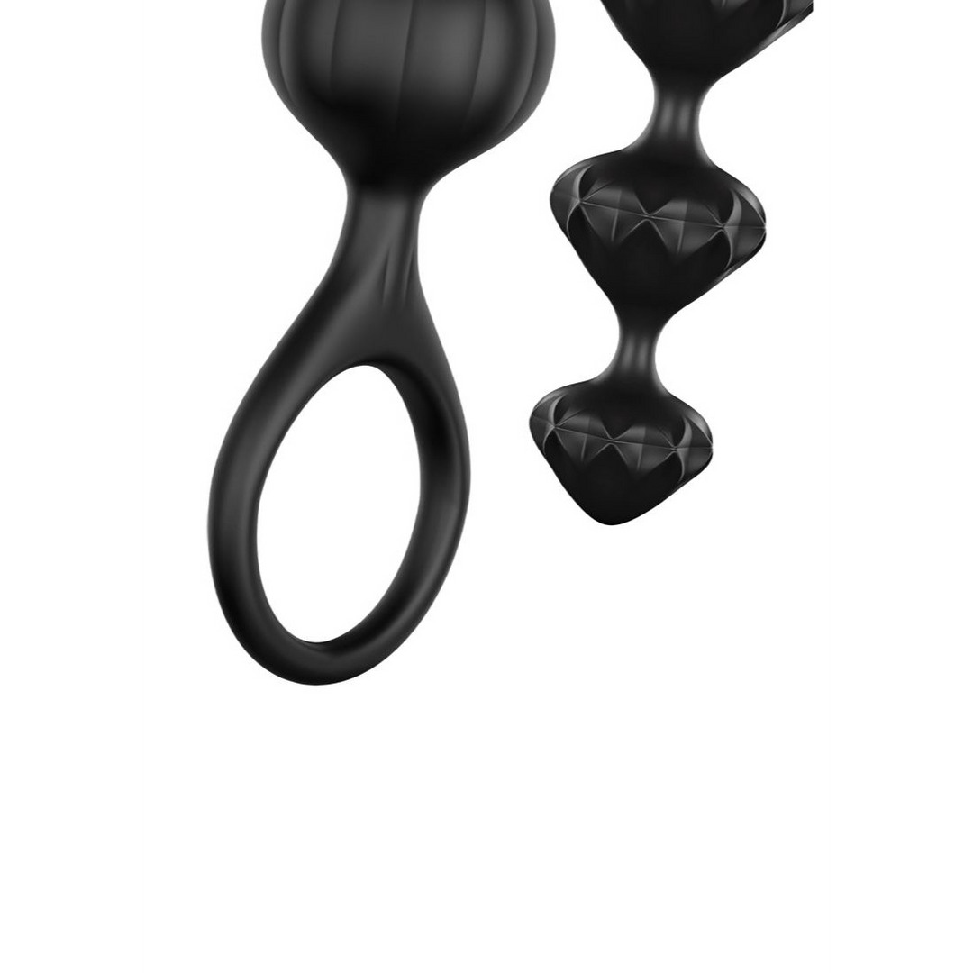 Love Beads - Anale kralen - Zwart Schwarz - 3