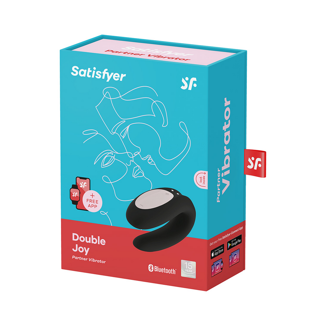 Double Joy - Partner Vibrator - Zwart Schwarz - 5