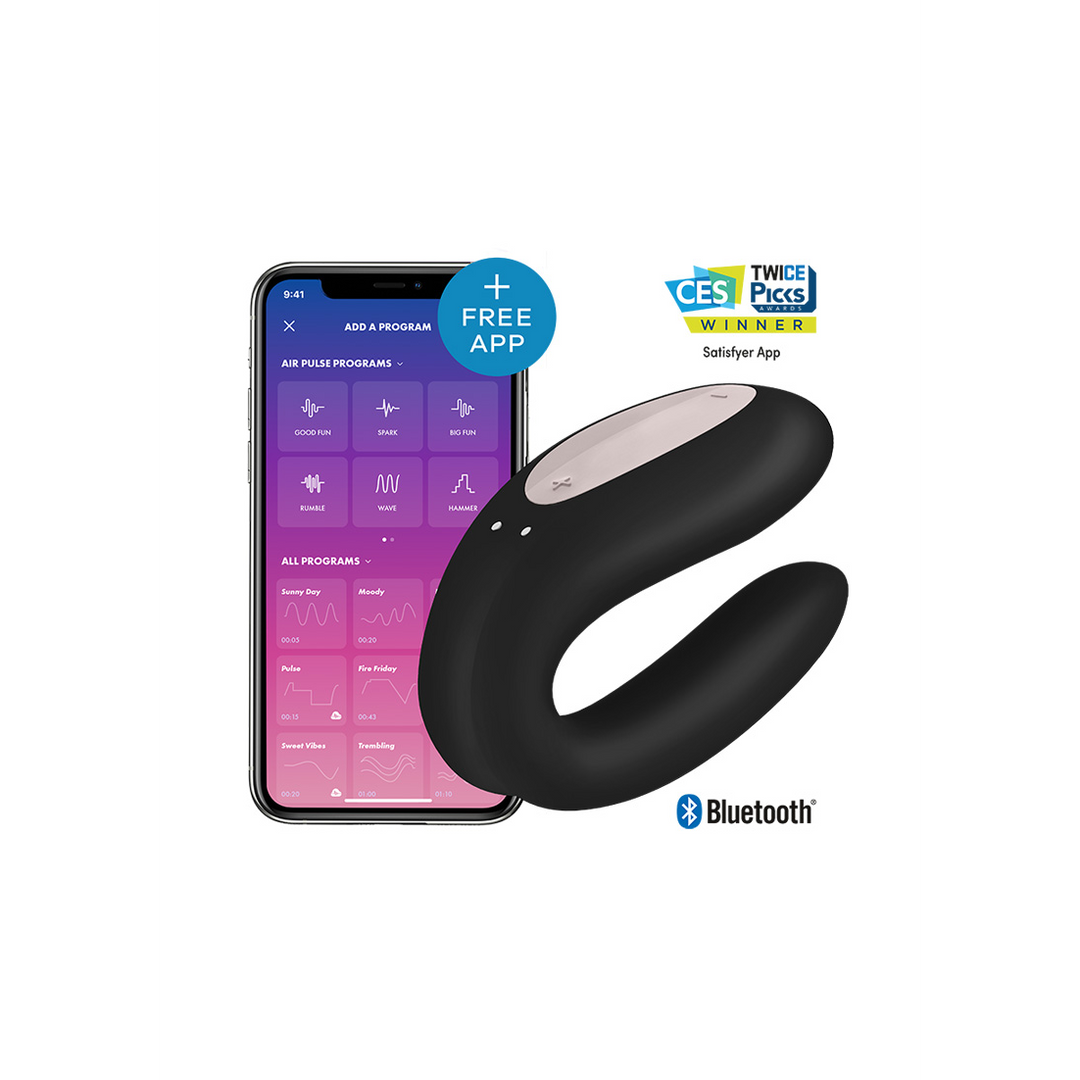 Double Joy - Partner Vibrator - Zwart Schwarz - 3