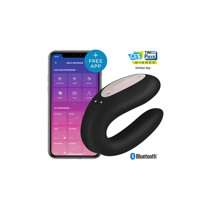 Double Joy - Partner Vibrator - Zwart Schwarz - 3