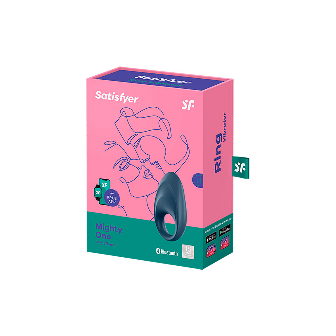 Mighty One - Vibrerende Cockring - Blauw Blau - 3