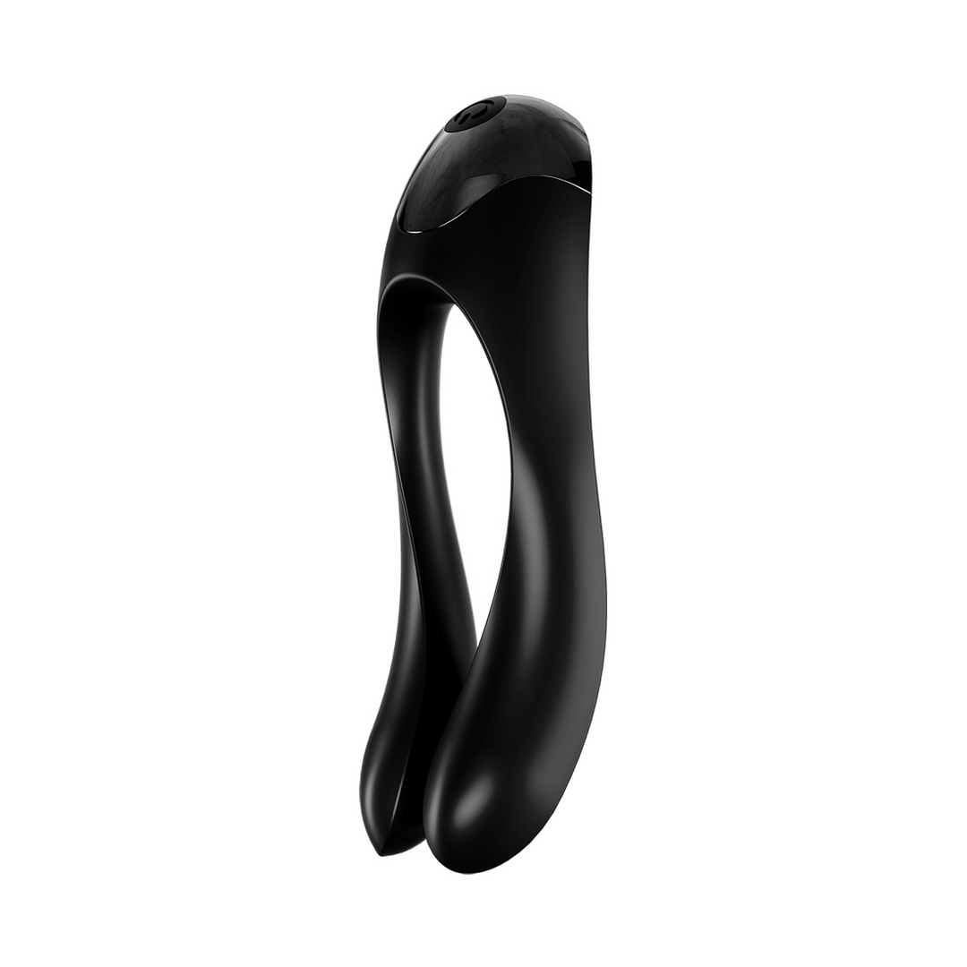 Candy Cane - Vinger Vibrator voor Intieme Zones - Zwart Schwarz - 0