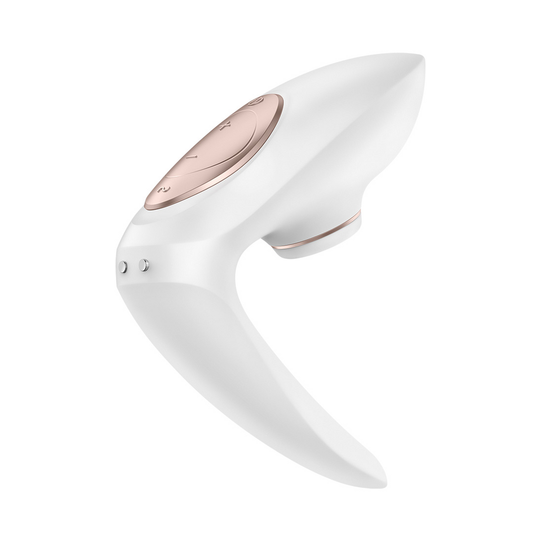 Pro 4 - Couples Air Pulse Stimulator en Vibratie - Wit/Roze Goud Weiß - 3