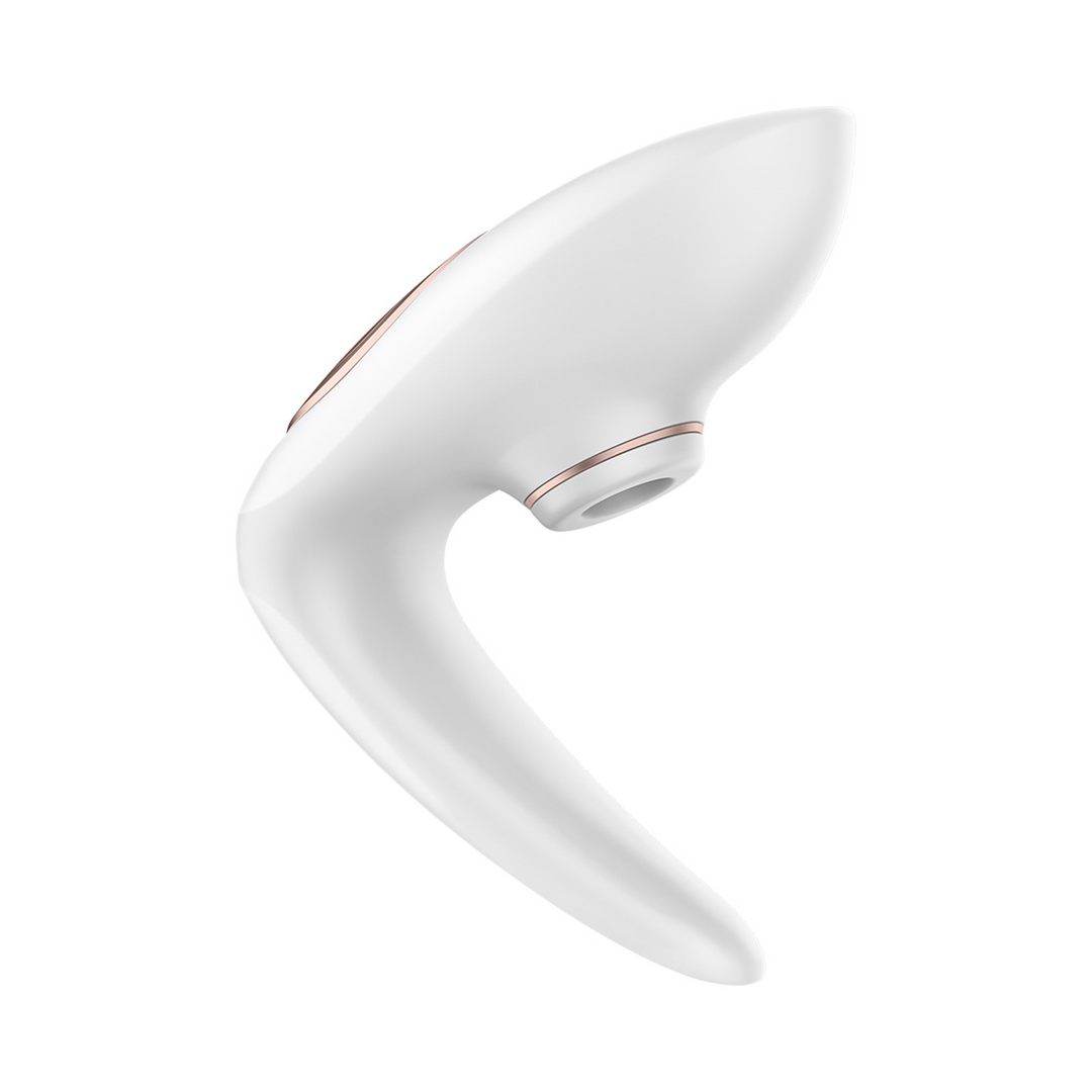 Pro 4 - Couples Air Pulse Stimulator en Vibratie - Wit/Roze Goud Weiß - 1