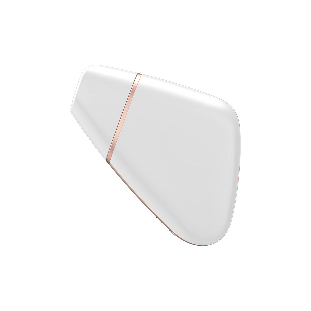 Love Triangle - Luchtpulserende Stimulator en Vibratie - Wit Weiß - 3