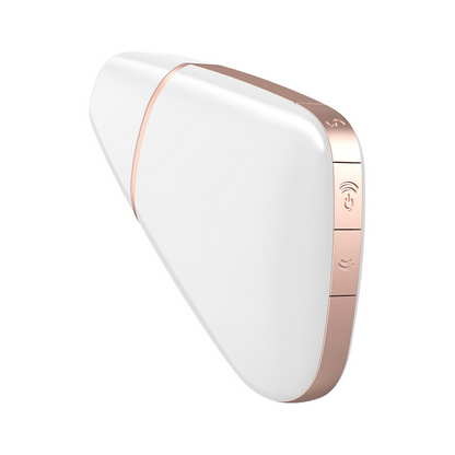 Love Triangle - Luchtpulserende Stimulator en Vibratie - Wit Weiß - 0