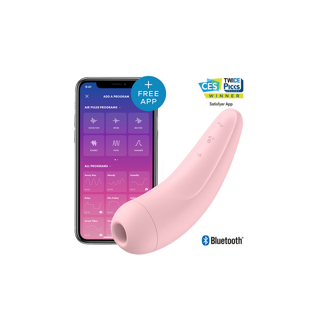 Curvy 2Plus - Air Pulse Stimulator en Vibratie - Roze Pink - 1