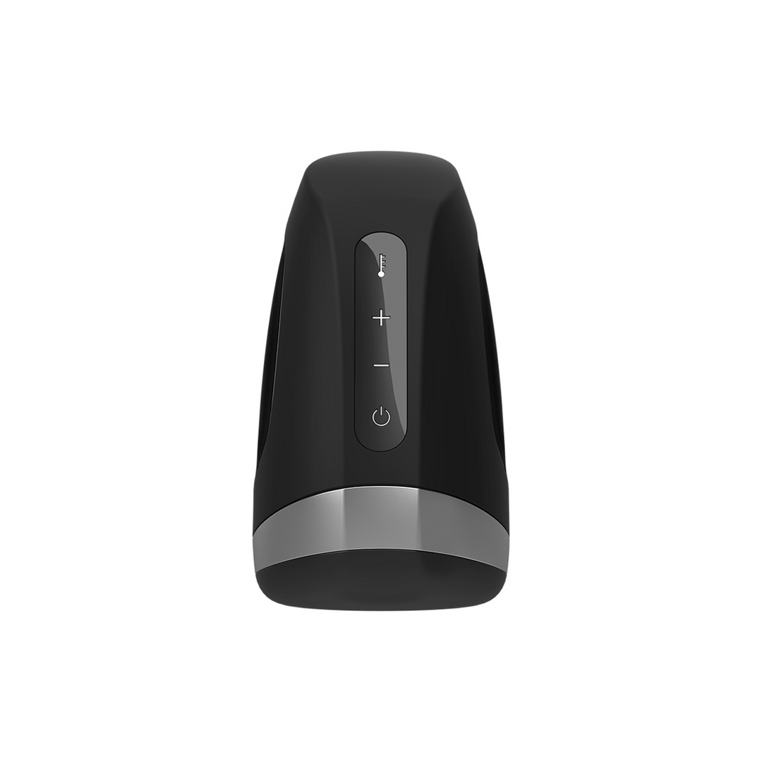 Mannen Heat Vibration - Verwarmende en Vibrerende Masturbator - Zwart Schwarz - 3